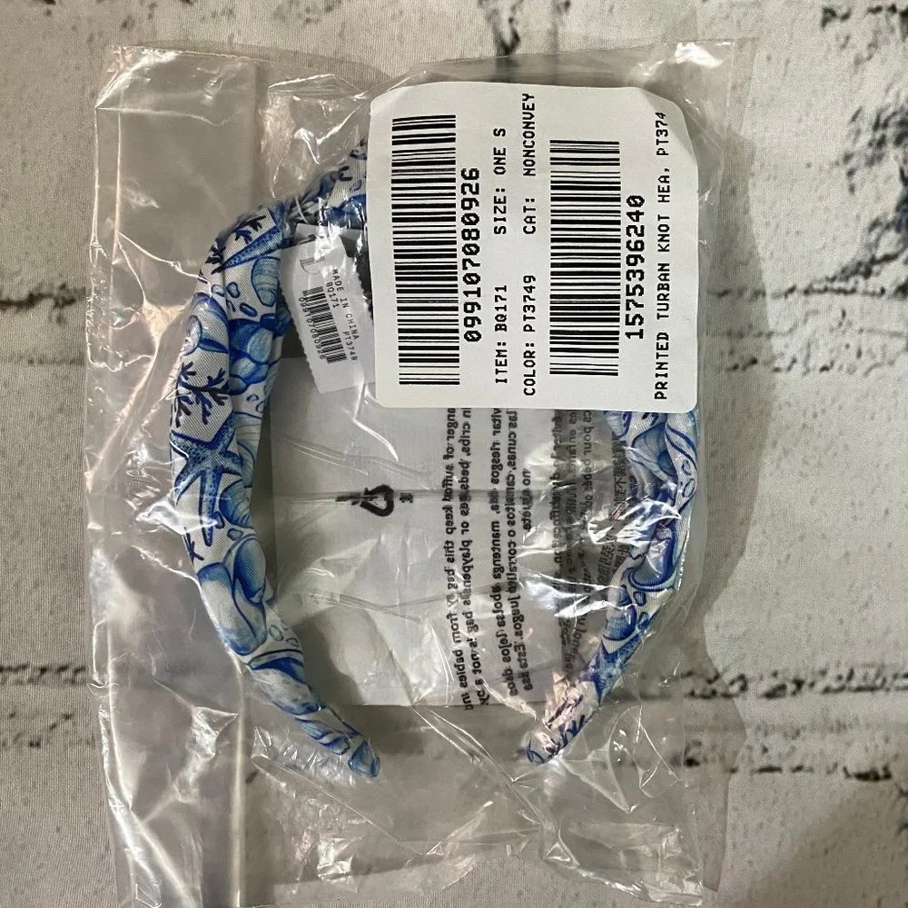 J. Crew Printed knot headband